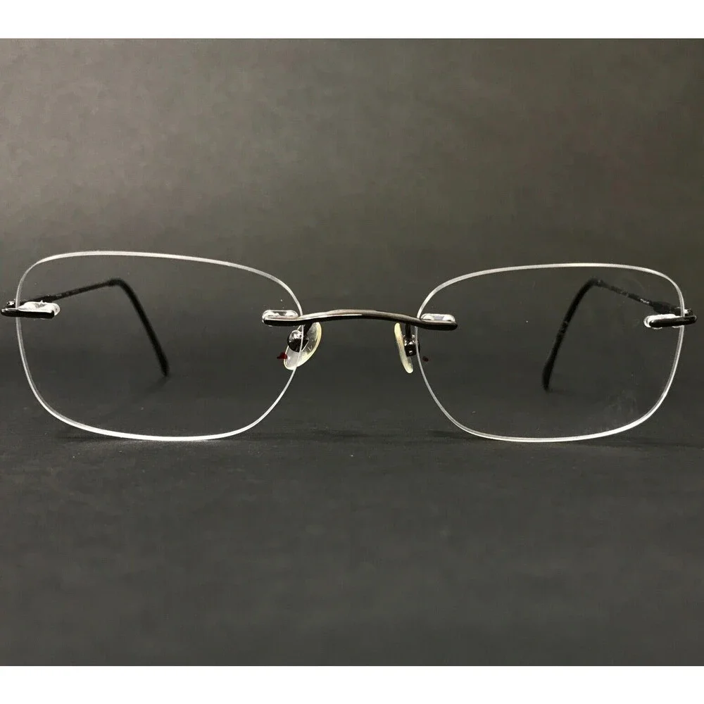 Technolite Eyeglasses Frames TLD 701 GM Gray Rectangular Rimless 50-19-140